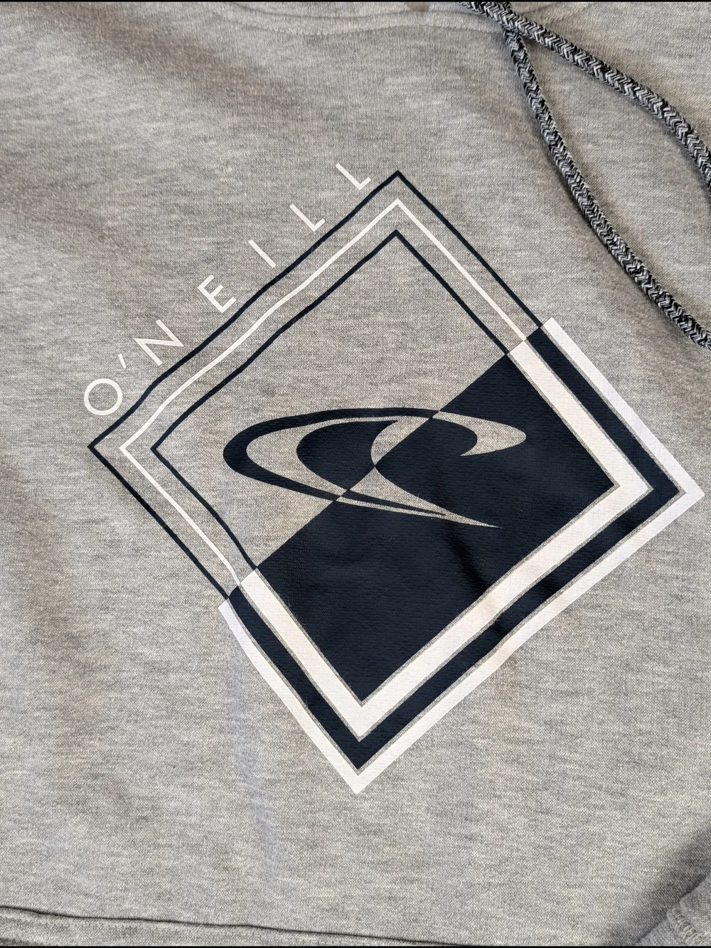 O'Neill Men's Gray Fleece‎ Hoodie Size M Front Pocket Logo On Arm